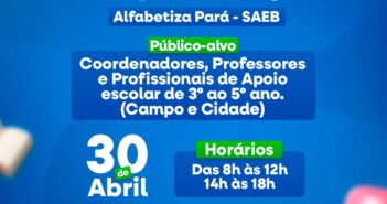 A Prefeitura de Porto de Moz, por meio da Secretaria Municipal de Educação, realiza a formação “Recomposição das Aprendizagens – Alfabetiza Pará/SAEB”, fortalecendo estratégias pedagógicas e o trabalho dos profissionais da educação.