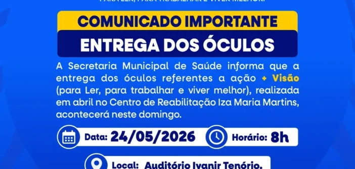 Entrega dos Óculos da Ação + Visão