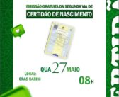 Emissão Gratuita da Segunda Via de Certidão de Nascimento
