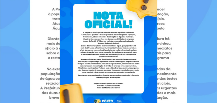 NOTA OFICIAL!